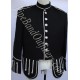 Pipe Band Black Military Uniform Doublet Jacket