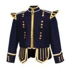Pipers Drummers Blue Doublet Band Jacket