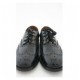 Wide Fitting Black Leather Ghillie Brogue Shoes