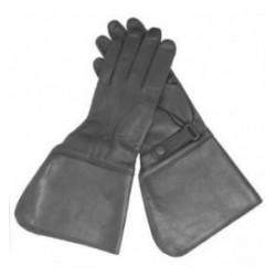 Drum Major Gauntlets - Black Leather Gloves