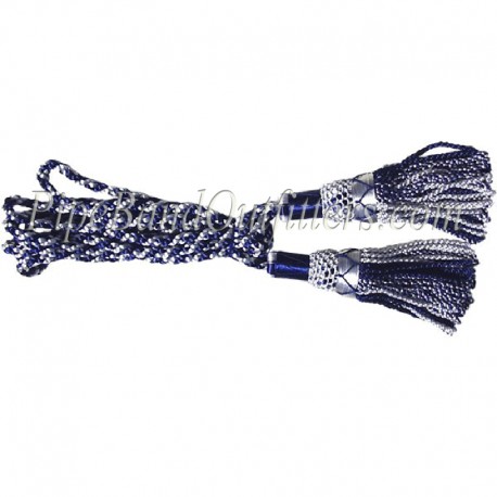 Blue & White Bagpipe Silk Cord