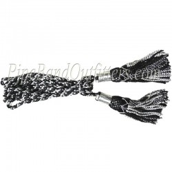 Black & White Bagpipe Silk Cord