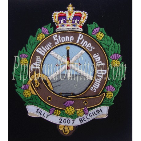 Cap Badge "The Blue Stone Pipes & Drums"