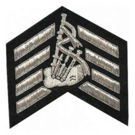 Major Stripes Badge - Bagpipe