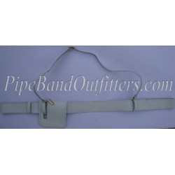 White Leather Piper Sword Belt