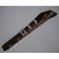 Chocolate Brown Leather Piper Cross Belt