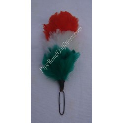 Orange - White - Green Feather Hackle / Plums