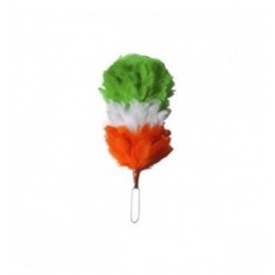 Green - White - Orange Feather Hats Hackle