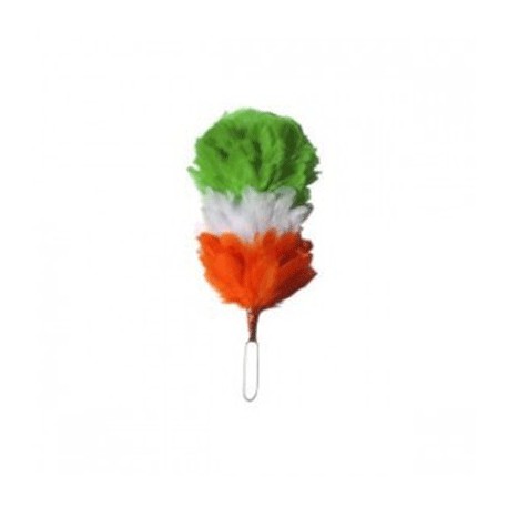 Green - White - Orange Feather Hats Hackle