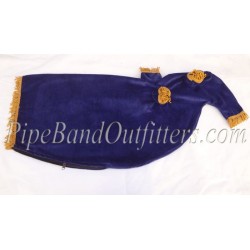 Royal Blue Bagpipe Cover - Gold Fringes
